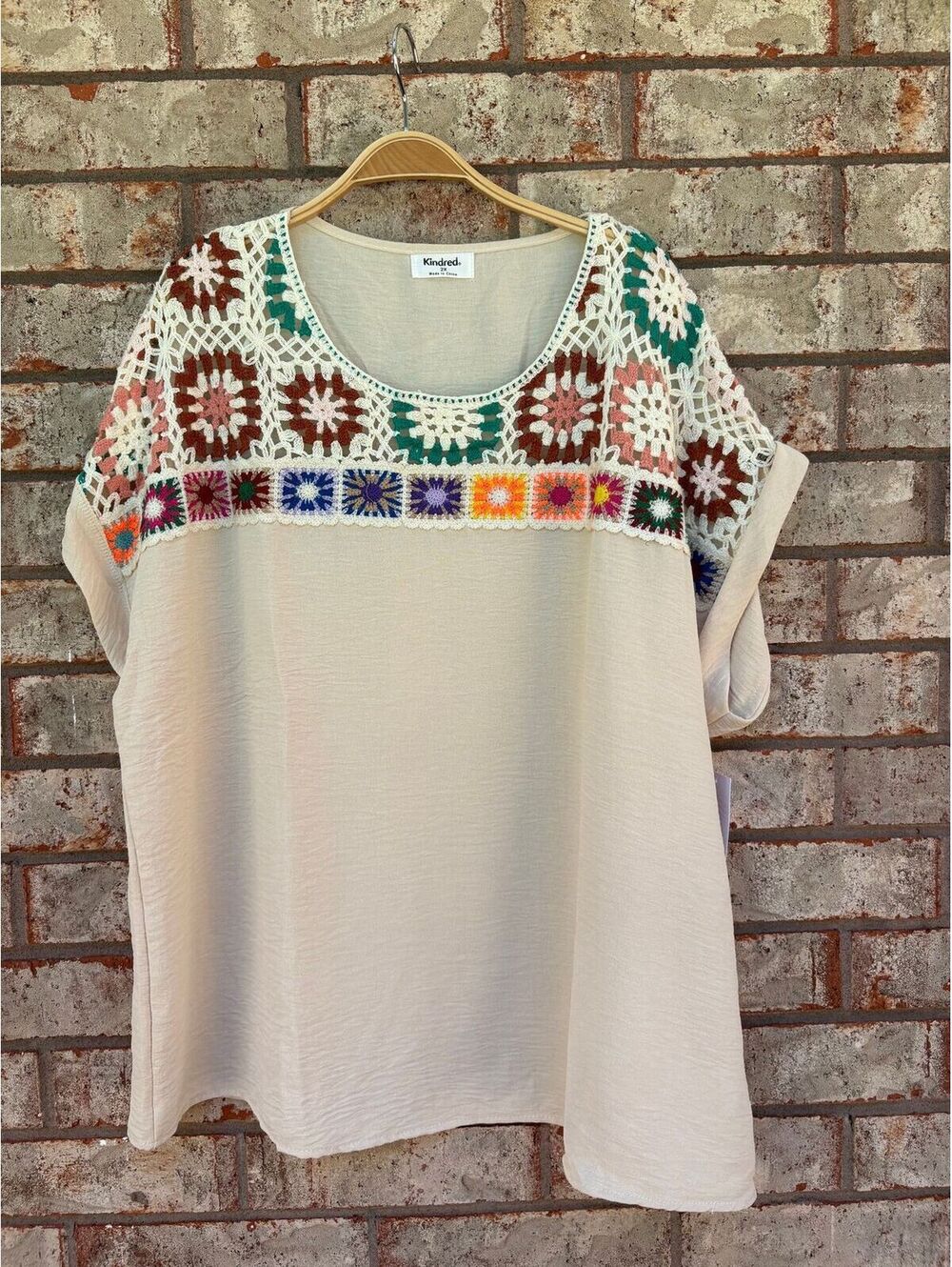 NWT Anthropologie Kindred Crochet Boho TOP Size 2X